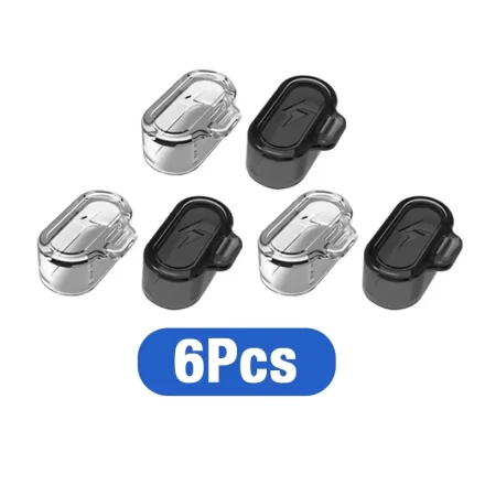 2/6 Pack Silicone Dustproof Charging Port Covers for Garmin Fenix 8/7 Series, TPU Clear Protective Caps for 51mm 47mm 43mm Models, Compatible with Forerunner 955 945 935 255, Venu 2S 2 Plus 3 3S, Non-Water Resistant Accessory Set