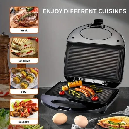 SOKANY116 Electric Sandwich Maker - Perfect for Breakfast, Waffles & Toast | 220-240V US Plug