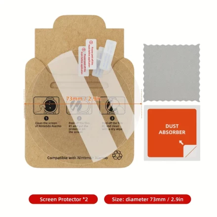 High-Definition Clock Alarm Screen Protector, Transparent And Clear Screen Protector Compatible with Nintendo Alarm, 2pcs Pack, Scratch-Resistant And Fingerprint-Proof.
