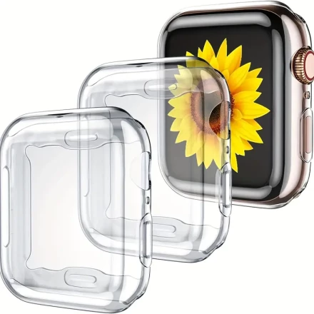 Clear Case For Apple Watch 38mm 49mm 45mm 41mm 42mm 44mm 40mm Screen Protector Full Cover TPU Case For IWatch Series 8 7 SE 6 5 4 Accessories