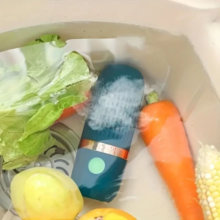 HOTU Portable Fruit & Vegetable Cleaner with OH Ion Technology, USB Rechargeable, Large Capacity 3000mAh Lithium Battery, Durable ABS Material, Ideal for Home & Travel Use for Winter
