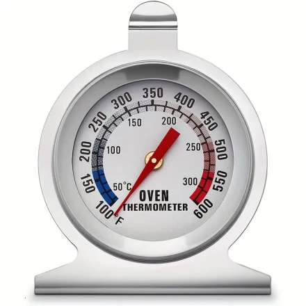 Accurate Stainless Steel Oven Thermometer for Electric/Gas Oven, Instant Read Kitchen Cooking Grill Smoker Thermometer with Large 2-Inch Dial (50-300°C/100-600°F) - Ensure Perfectly Cooked Meals Every Time