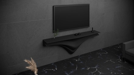 Symmetrical shelf for a TV
