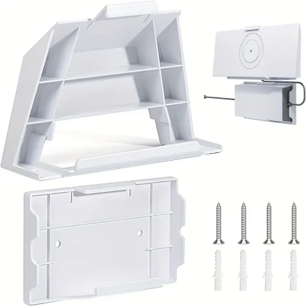 Starlink Router Bracket, Starlink Internet Kit, ABS Wall Mount Router Protection for Starlink V3 Mesh Router, 2 in 1 Router and Power Supply Wall Mounting Bracket for Starlink Gen 3 Standard Dishy