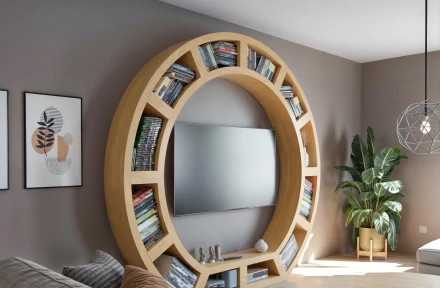 Round TV stand