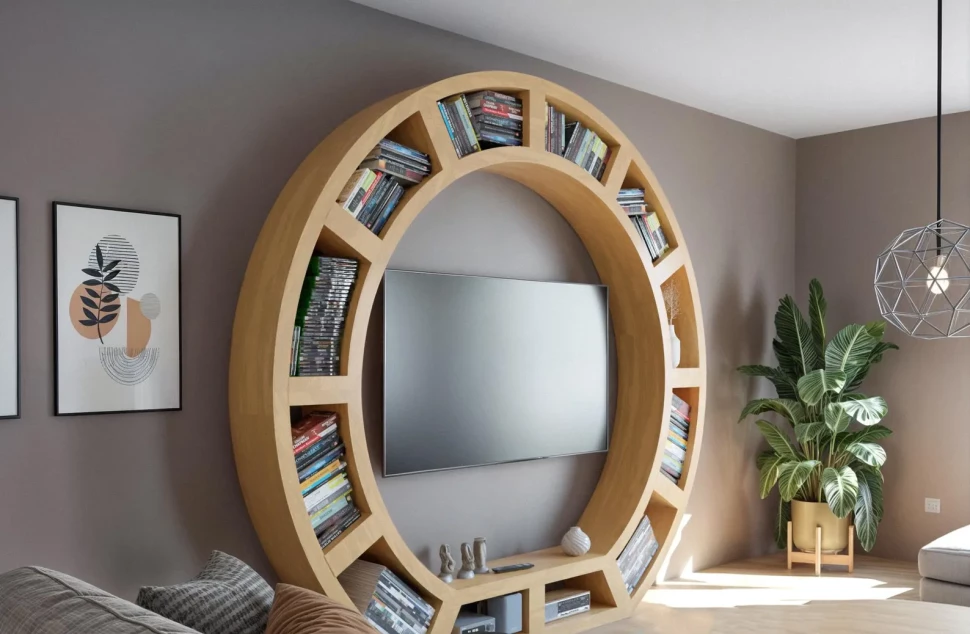 Round TV stand