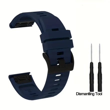 Silicone Watch Strap Quick Release Wrist Strap, Size: 26/22mm, Compatible with Garmin Fenix 6X 6 Pro 7X 7 Pro Epix Pro Enduro 2 Instinct 2 2X Easyfit, Watch Wristbands Bracelet for Fenix 5 5X Plus Tactix 7 Pro Forerunner 935 945 955 VERTIX 2 Descent
