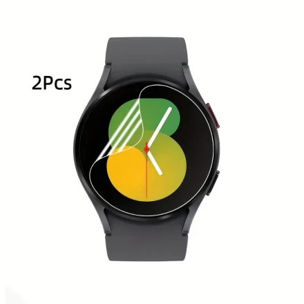 2pcs Hydrogel Screen Protector for Smartwatches 34mm-46mm - Clear, Anti-Scratch, Bubble-Free Installation, Easy to Apply (Not Glass), Round, Screen Protection Film