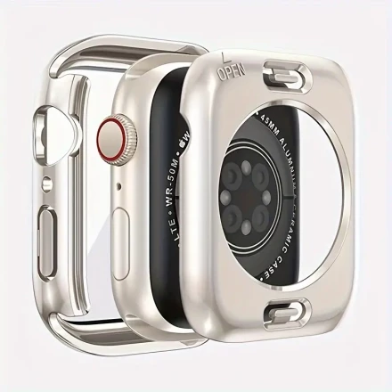 For Apple Watch Series 10/9/8/7/6/5/4 & Ultra Case, Premium Waterproof Hard PC Bumper with Back Frame, 360-Degree Full Protection Tempered Glass Screen Protector, Compatible with 40/41/42/44/45/49/Mm、42Mm(S10)/46Mm(S10)