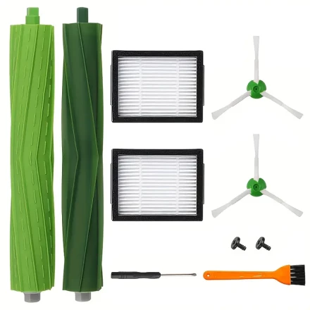 2/8pcs Replacement Parts Compatible with iRobot I and J Series Vacuum Cleaners, Includes Filters, Brushes, Rubber Brush, and Cleaning Tool Set, Reusable Plastic Vacuum Attachments, with No Battery Required for i1+/i3/i4/i7/i7+/i3+/i4+/i6+/i8+ E5/E6/E7/E/J