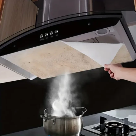 12pcs Disposable Kitchen Range Hood Grease Filters - Easy to Clean, Keeps Your Kitchen Fresh, Paper Filter Mesh, Essential Kitchen Accessory, Range Hood Accessory|Functional Kitchen Design|Paper Filter Material