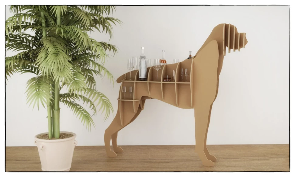 Shelf-wine cabinet "Bulldog"