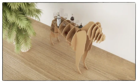 Shelf-wine cabinet "Bulldog"