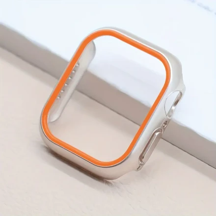 Fluorescent Smartwatch Cases Compatible with iWatch Series 9/8/7/6/5/4 - Polycarbonate Protective Covers - Impact-Resistant & Glow-in-the-Dark Design for Enhanced Night Visibility - 40mm/41mm/44mm/45mm [No Screen Protector]