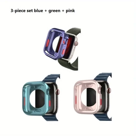 Set of 2/3 Compatible with Apple Watch Cases for Series 8/9, Suitable for 40Mm/41Mm/44Mm/45Mm, Made of Hollow TPU Material.