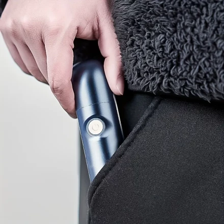 Rechargeable Ear and Nose Hair Trimmer with Vacuum System – Professional Painless Facial Grooming for Men, 500mAh Battery, USB Charging, Ergonomic Design, Attachments for Precise Trimming, Precise Hair Trimming|Portable Trimmer|Versatile Attachments