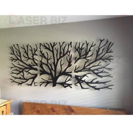 3 pieces Wall Art with a Tree