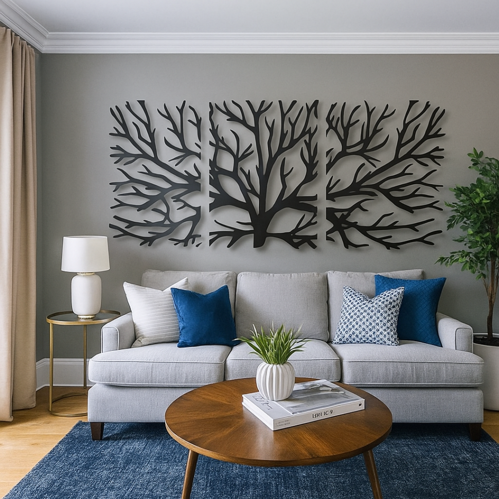 3 pieces Wall Art with a Tree