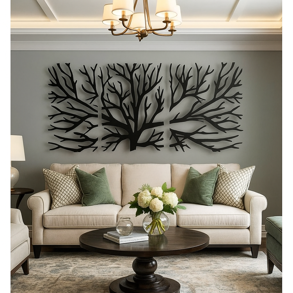 3 pieces Wall Art with a Tree