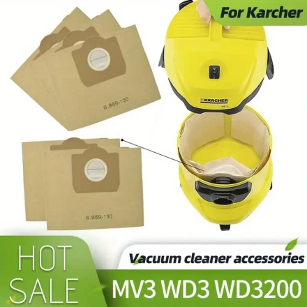 Vacuum Cleaner Dust Bag for Karcher WD3 WD3200 for Rowenta RB88 RU100 for Rowenta BULLY RB08 014 for Seteco 202 Thickened Dust Bags