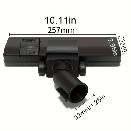 1pc Vacuum Cleaner Floor Nozzle, Black 32-35mm Base Laminate Universal Useful Things For Kitchen Parts Accessorie, Household Supplies