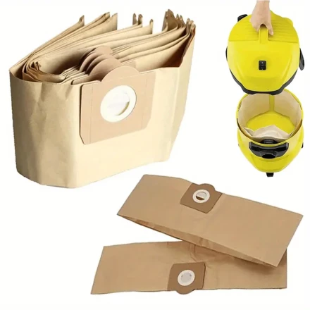 5pcs Premium Vacuum Dust Bags for Karcher WD3 - Easy Install, Durable & Long-Lasting Replacement Parts, Canister Vacuum, Paper Dust Bags