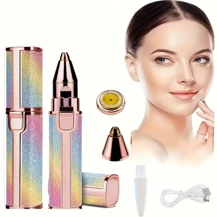 2-in-1 Multifunctional Electric Hair Trimmer, USB Charging, Rechargeable Battery, Portable Body Hair Trimmer for Women