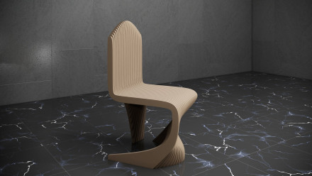 Artistic chair with parametric design