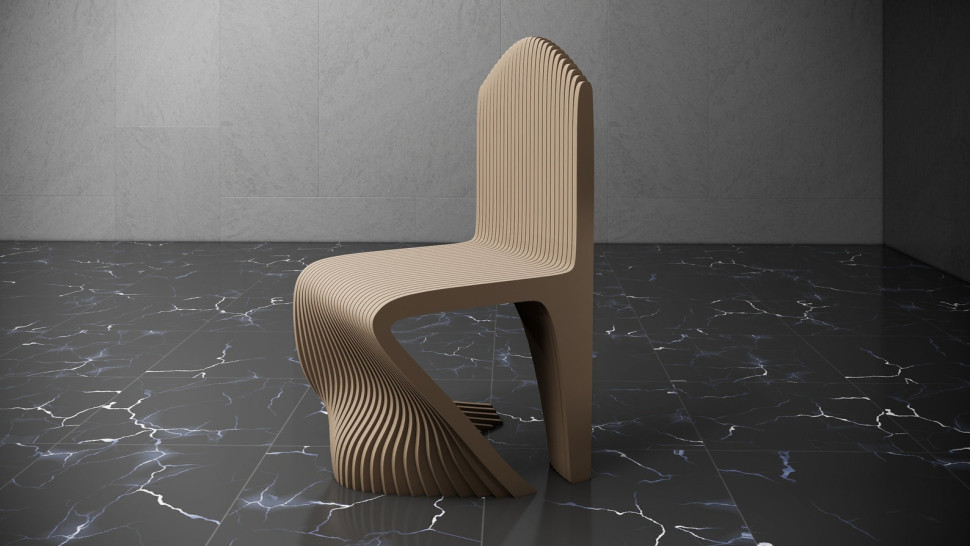 Artistic chair with parametric design