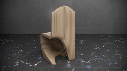 Artistic chair with parametric design