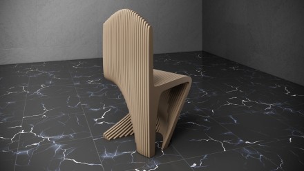 Artistic chair with parametric design