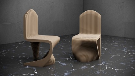 Artistic chair with parametric design