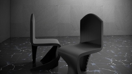 Artistic chair with parametric design
