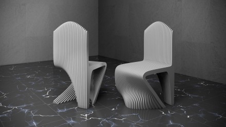 Artistic chair with parametric design