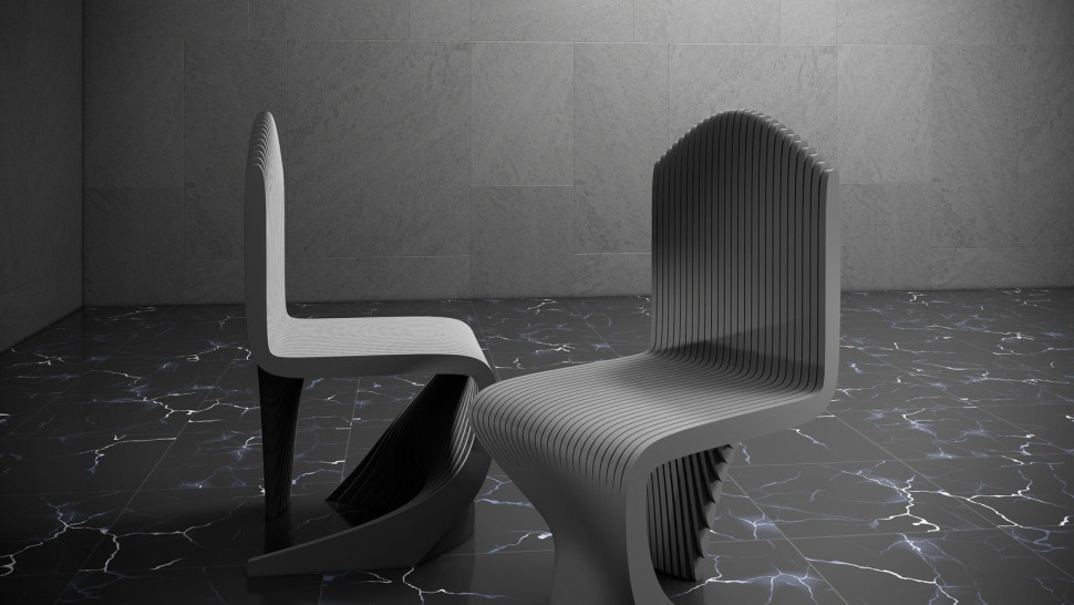 Artistic chair with parametric design
