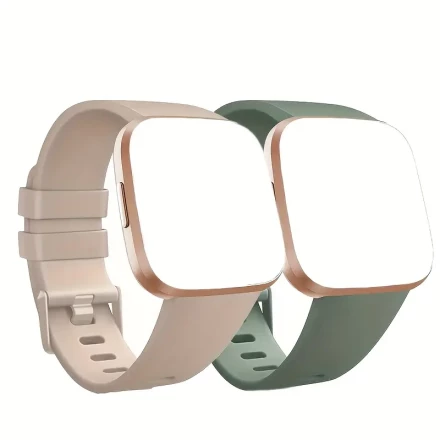 1pc Soft Comfort Resin Band for Fitbit Versa 1/Versa 2/Versa Lite, Sport Strap with Tang Buckle Clasp, Replacement Wristband for Fitbit Versa 2/Versa SE - No Battery Included