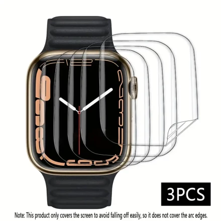 OUKNOEO 3/6/9pcs Hydrogel Screen Protector for Apple Watch Ultra/SE/7/6/5/4/3, Anti-Scratch Soft HD TPU Clear Film, 2H Hardness, Compatible with 46mm/49mm/45mm/44mm/42mm/41mm/40mm/38mm Series