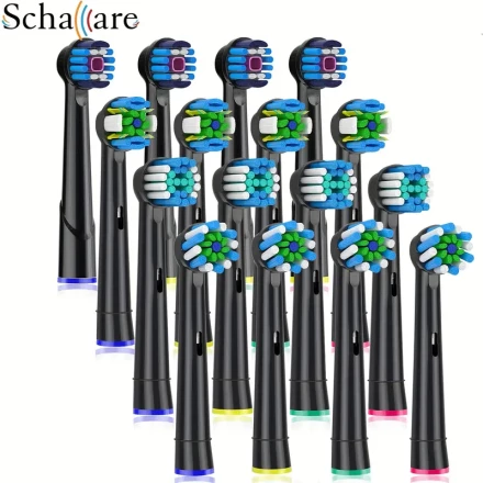 Replacement Toothbrush Heads Compatible, 16 Pack Professional Electric Toothbrush Heads, Including 4 Precision, 4 Floss, 4 Cross and 4 Whitening - Compatible 7000/Pro 1000/9600/ 5000/3000/8000