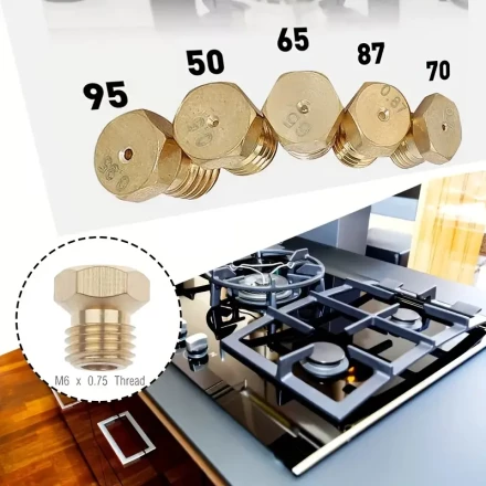 5pcs Stove Accessories Gas Stove Accessories Shabaf F Burner Gas Stove Accessories Brass Nozzle