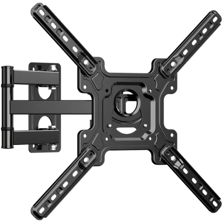 Tetvik Full Motion TV Wall Mount - Swivel, Tilt & Extension Bracket for 26-55" TVs, Single Stud Installation, Supports Up to 34.93 KG, VESA 400x400mm Compatible