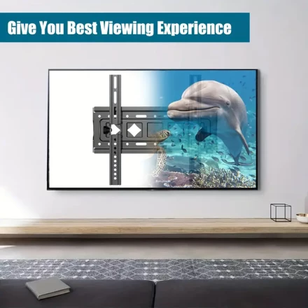 Tilting TV Wall Mount Most 32-65in LED LCD OLED Plasma 4K Flat Panel Curved Screen TV Monitor Bracket VESA Up To 400x400mm 59.87KG Low Profile Space Saving