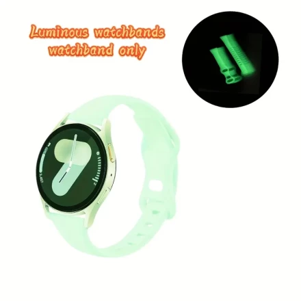 1pc Silicone Smartwatch Band, Compatible with Samsung Galaxy Watch 4/5/6/7, Ultra-Thin, Soft, Flexible, Waterproof, Stainless Steel Buckle, Fits 40mm & 44mm Models, Random Color Selection, Fashionable & Comfortable Wristband Accessory (Band Only)