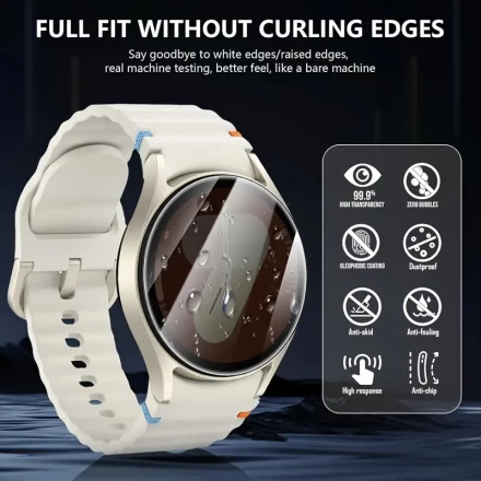 3-Pack Tempered Glass Screen Protector for SAMSUNG Galaxy Watch 7 [40mm], 0.3mm Thick, 9H Hardness, Scratch & Fingerprint Resistant, Bubble-Free Installation
