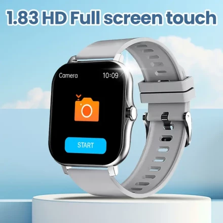 1pc Wireless Smart Watch with Wireless 13.46 - 4.65cm HD Display, USB Charging, 180mAh Battery, Music & Message Alerts, Weather Forecast, Call Notifications, Sports Modes, Non-Waterproof, Silicone Band for Men & Women