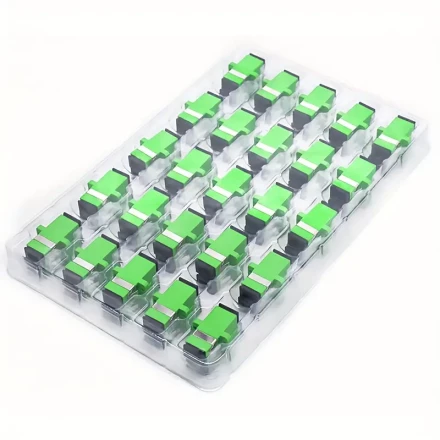 [Reliable Performance] Green SC-SC Fiber Optic Coupler Adapter with Flange - Single Mode Multimode Patch Cord Extension Connector, Low Insertion Loss, Good Repeatability, Interchangeable Stability, Compact Design for Easy Handling