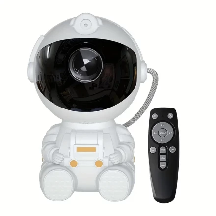 1pc Astronaut Nebula Star Projector LED Strip Light with Remote - Dimmable RGB Night Light, USB Powered, Space-Themed Tabletop Lighting for Room Decor, Game Room, Home Theater - Features 8 Galaxy Effects & Green Stars, No Battery Required, Astronaut Light