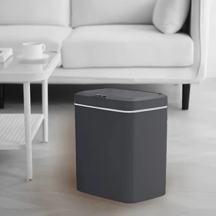 14.99L Smart Sensor Trash Can - Touchless, Battery-Powered, Ideal for Kitchen, Bathroom, Living Room - No Batteries Included, Low Voltage Operation - Perfect for Thanksgiving, Halloween, Christmas, Festive Waste Disposal|Elegant Garbage Can|Bag Detection 