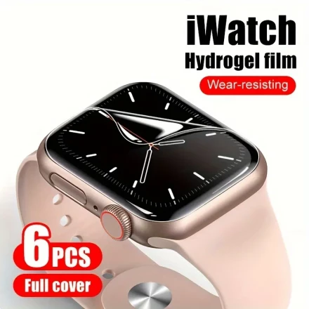 6pcs soft full cover Soft hydrogel film for Apple Watch 49mm/44mm Not Glass screen protector 40mm/45mm/41mm/38mm/42mm iWatch Ultra series/9/8/7/6/5/4/3 protective film 2/1/SE