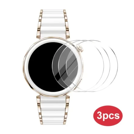3-Pack Tempered Glass Screen Protector for Smartwatch GT 5 Pro 42mm, 9H Hardness, Scratch-Resistant, Anti-Fingerprint, Easy Installation