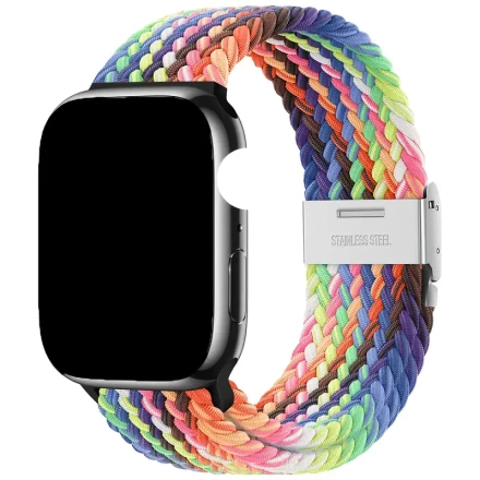 Nylon Braided Elastic Solo Loop Strap for Apple Watch Ultra 2/1 49mm series 10 46mm/42mm, Suitable for iWatch 9/8/7/6/5/4/3/2/1 Nylon Strap 45mm 44mm 42mm 41mm 40mm 38mm Strap